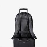 Black and Silver Leather Backpack
