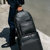 Black Leather Backpack