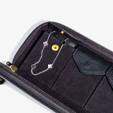 Black Leather Traveling Jewelry Case