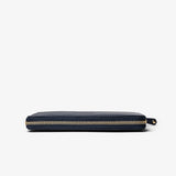 Women's Navy Leather Zip-Around Wallet