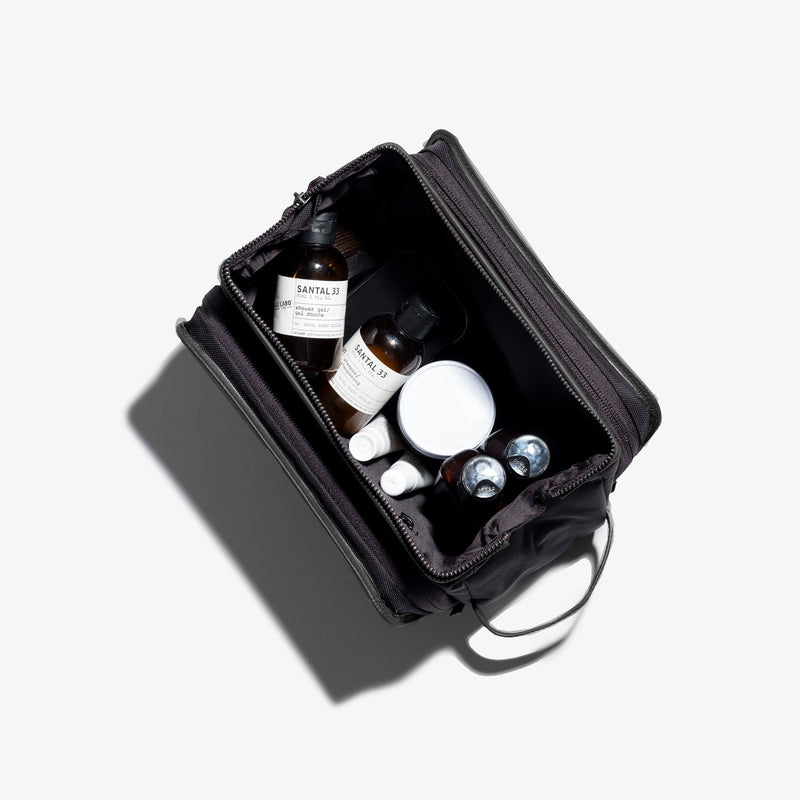 Black Leather Dopp Kit