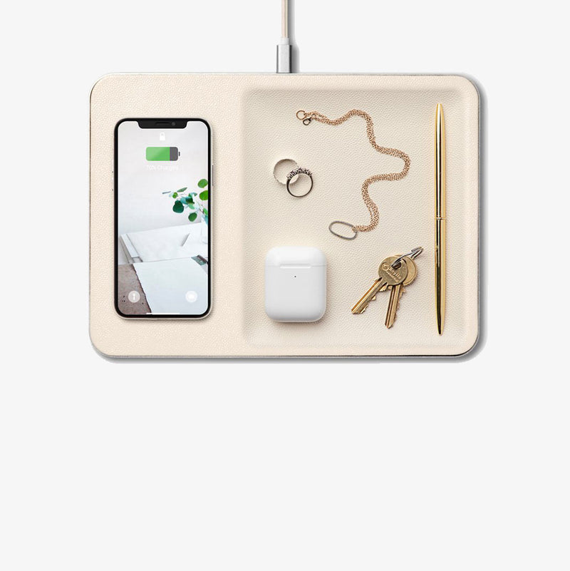 Wireless Charging Valet - Bone
