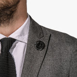 Black Ash Small Lapel Flower