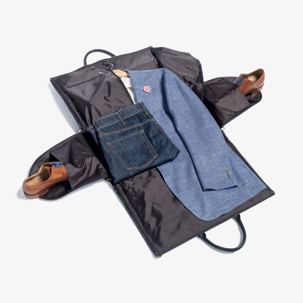 Men's Black Twill Garment Weekender Bag - Warehouse Sale