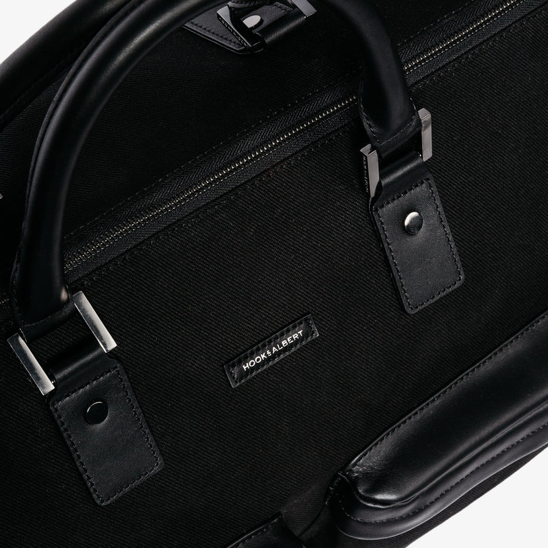 Men's Black Twill Garment Weekender Bag - Warehouse Sale