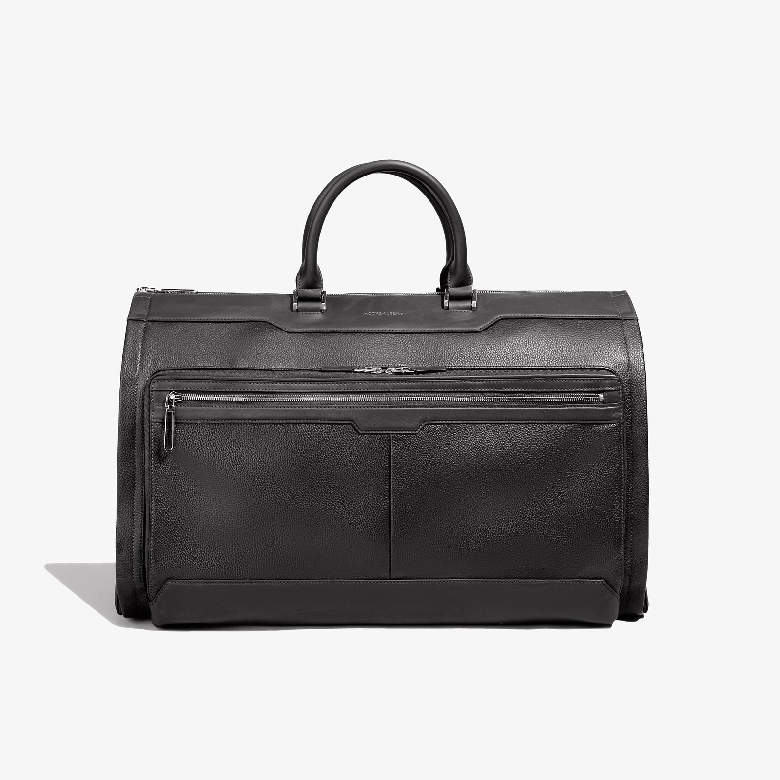 Black Leather Garment Weekender Pro – HOOK ALBERT