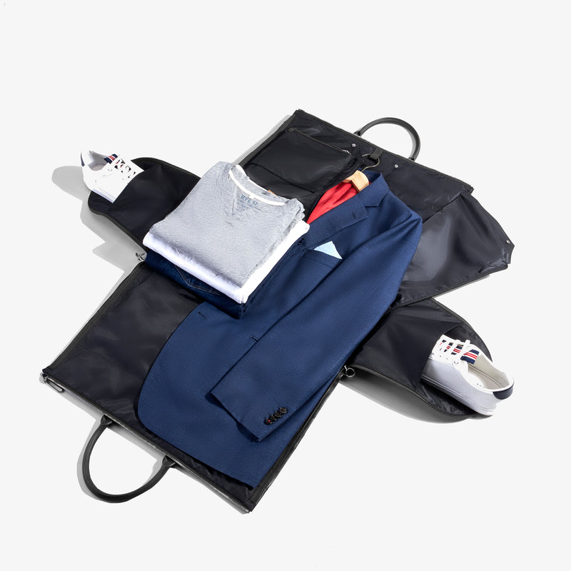 Black Leather Garment Weekender Pro HOOK ALBERT
