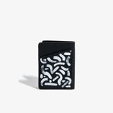 Hand Painted Black Leather Bifold Wallet