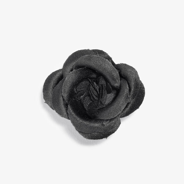 Black Notes Large Buttercup Lapel Flower