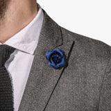 Colosseum Navy Large Lapel Flower