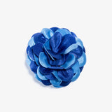 Blue Two Tone Large Lapel Flower