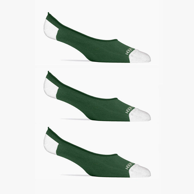 No Show Sock 3 Pack - Green