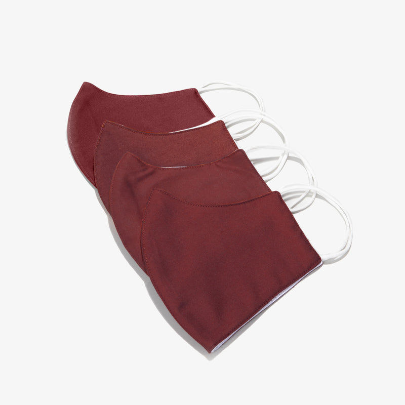 Maroon 3-Layer Nano-Guard Mask (4 Pack)