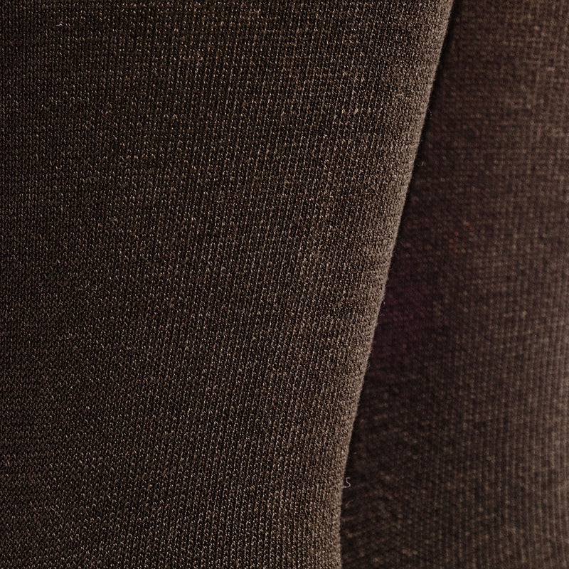 Solid Brown Mid-Calf Dress Sock
