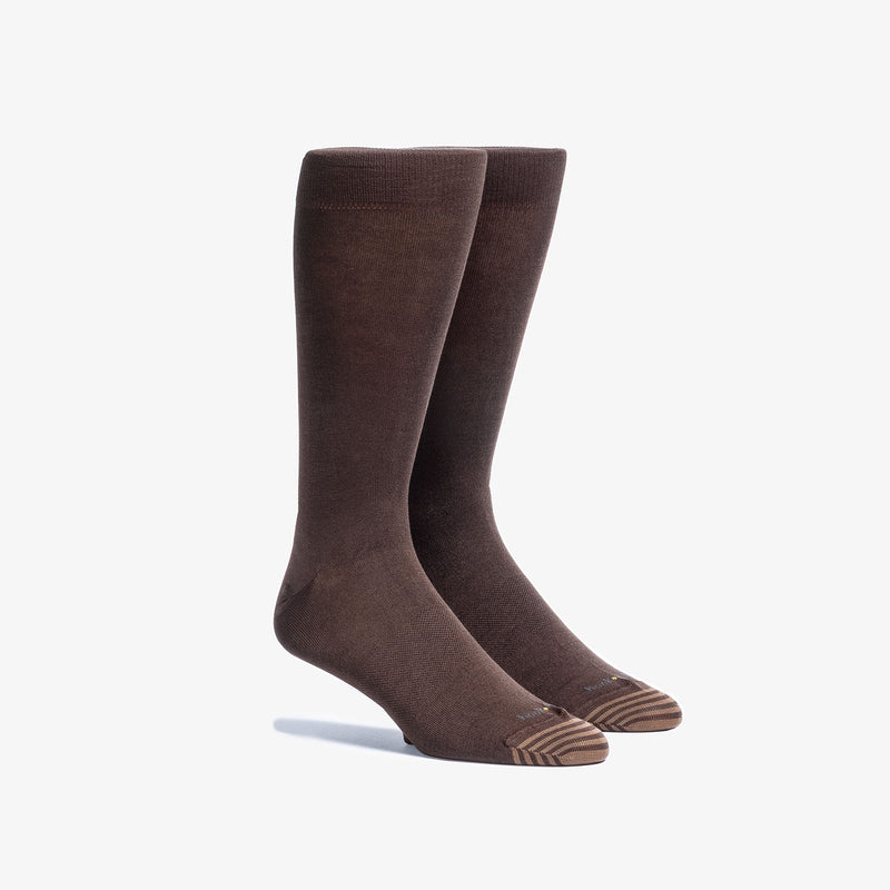 Solid Brown Mid-Calf Dress Sock Solid Brown Mid-Calf Dress Sock