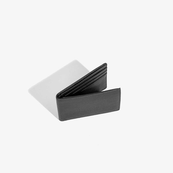 Black Pebbled Bifold Wallet