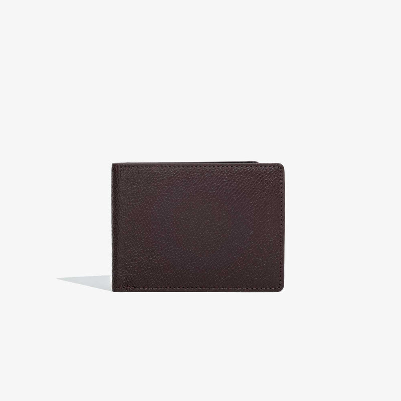 Brown Pebbled Bifold Wallet
