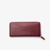 Women's Bordeaux Leather Zip-Around Wallet